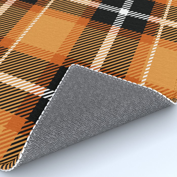 Orange + Black Plaid Rug Gallery Image 4