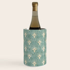 Art Deco Fans Pattern in Teal Wine Chiller Gallery Image 2