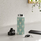 Art Deco Fans Pattern in Teal Water Bottle Gallery Image 4