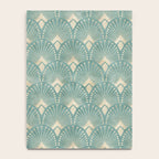 Art Deco Fans Pattern in Teal Notebook Gallery Image 4