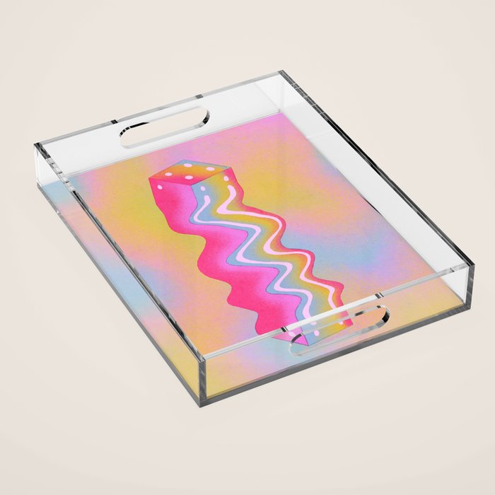 Cube in Full Color Acrylic Tray Gallery Image 1