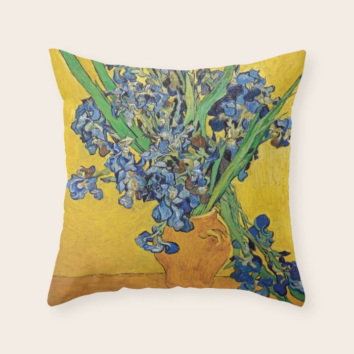 Irises 3 by Vincent Van Gogh Throw Pillow Gallery Image 6