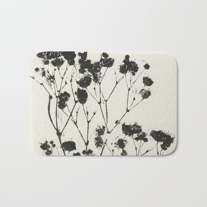 Gypsophila in a Brown Vase Bath Mat Gallery Image 1