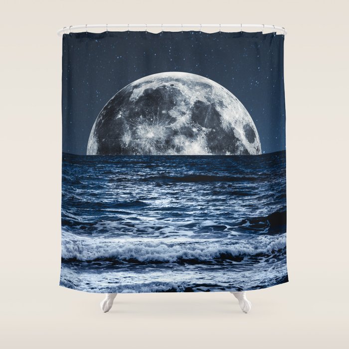 Summer Moonrise Shower Curtain Gallery Image 1