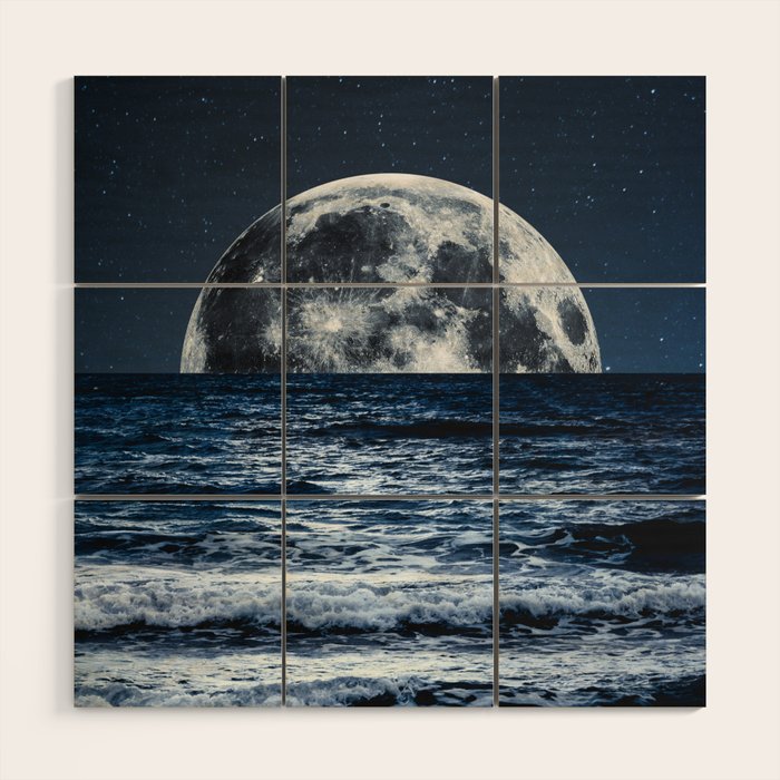 Summer Moonrise Wood Wall Art Gallery Image 1