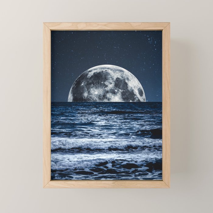 Summer Moonrise Mini Art Print Gallery Image 1