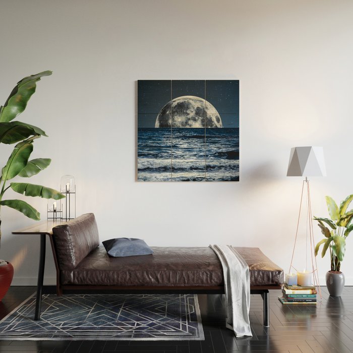 Summer Moonrise Wood Wall Art Gallery Image 2
