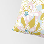 vibrant flowers pattern modern bouquet candy turquoise white summer tropics Pillow Sham Gallery Image 4