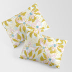 vibrant flowers pattern modern bouquet candy turquoise white summer tropics Pillow Sham Gallery Image 3