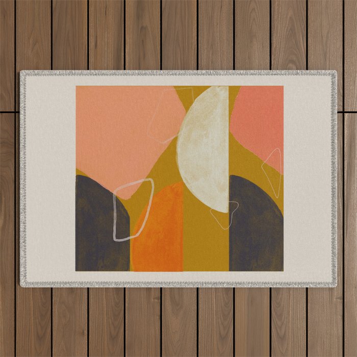 Mid Century Abstract  Outdoor Rug Gallery Image 1