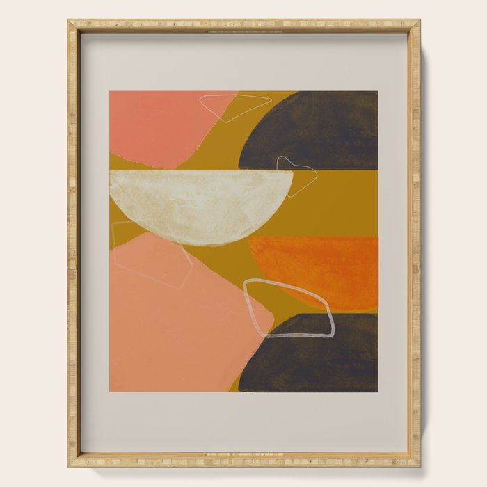 Mid Century Abstract  Serving Tray Gallery Image 1