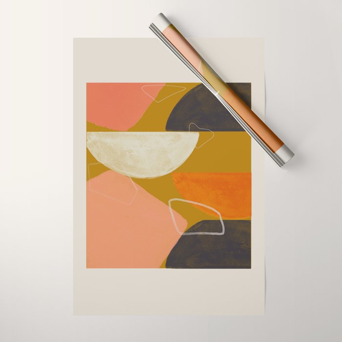 Mid Century Abstract  Wrapping Paper Gallery Image 1