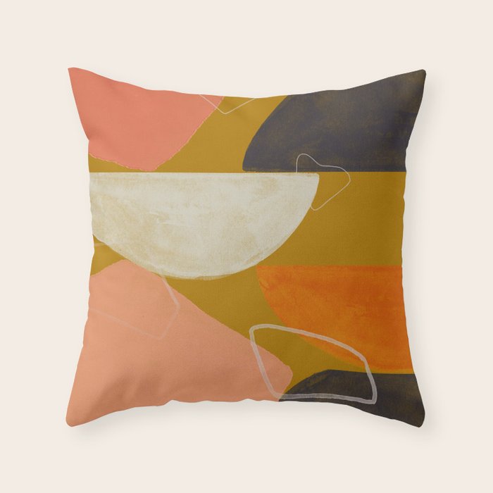 Mid Century Abstract  Throw Pillow Gallery Image 6