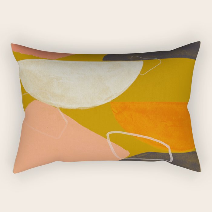 Mid Century Abstract  Rectangular Pillow Gallery Image 1