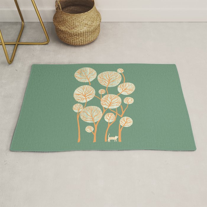 Deep in the jungle, the tiger roams Rug Gallery Image 1