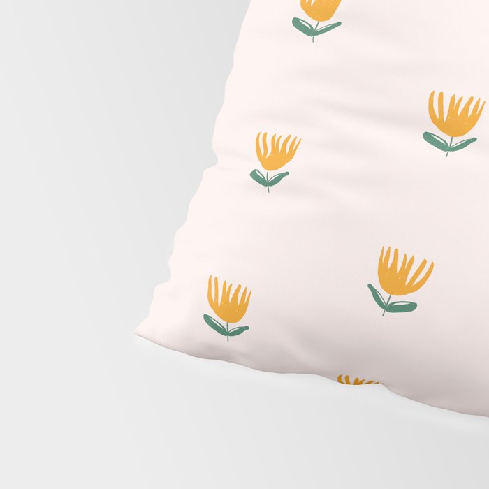 Abstract Yellow Tulip - Pink Background Pillow Sham Gallery Image 4