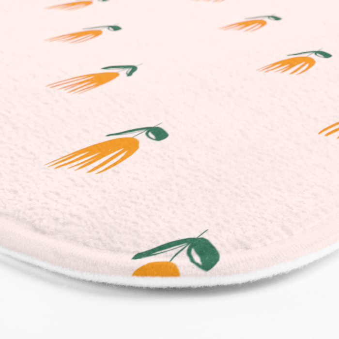 Abstract Yellow Tulip - Pink Background Bath Mat Gallery Image 3