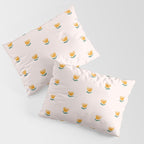Abstract Yellow Tulip - Pink Background Pillow Sham Gallery Image 3