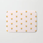 Abstract Yellow Tulip - Pink Background Bath Mat Gallery Image 1