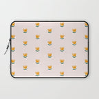 Abstract Yellow Tulip - Pink Background Laptop Sleeve Gallery Image 1