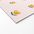 Abstract Yellow Tulip - Pink Background Welcome Mat Gallery Image 2