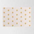 Abstract Yellow Tulip - Pink Background Rug Gallery Image 2