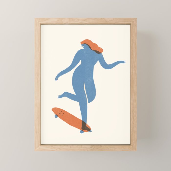 Skate girl Mini Art Print Gallery Image 1
