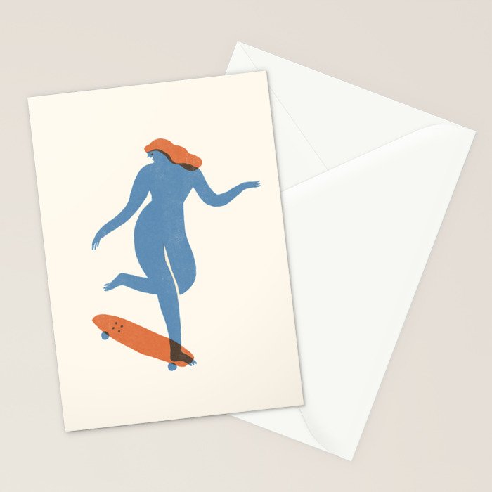 Skate girl Stationery Card Gallery Image 2