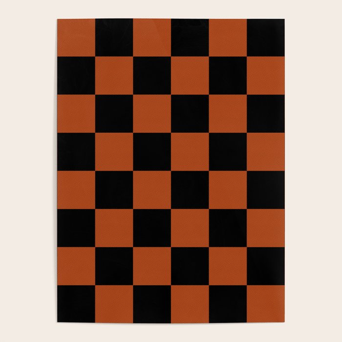 Black & Orange Checkers Poster Gallery Image 4
