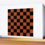 Black & Orange Checkers Wall Mural Gallery Image 2