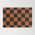 Black & Orange Checkers Rug Gallery Image 2