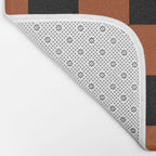 Black & Orange Checkers Bath Mat Gallery Image 2