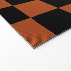 Black & Orange Checkers Welcome Mat Gallery Image 2