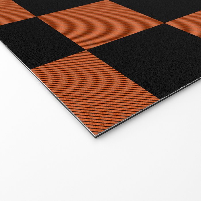 Black & Orange Checkers Welcome Mat Gallery Image 2