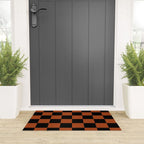 Black & Orange Checkers Welcome Mat Gallery Image 3