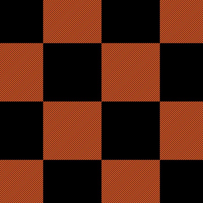 Black & Orange Checkers Coffee Mug Gallery Image 2