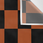 Black & Orange Checkers Wall Tapestry Gallery Image 3