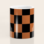 Black & Orange Checkers Coffee Mug Gallery Image 4