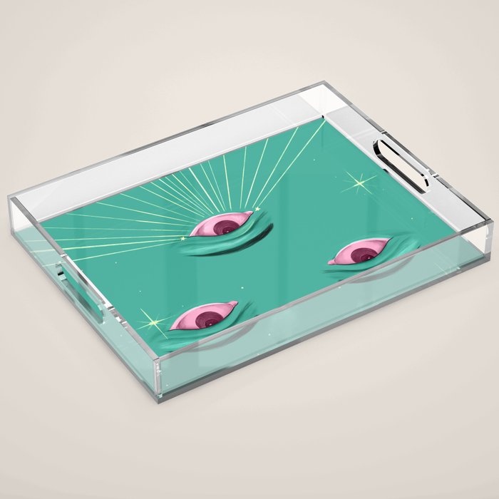Evil eyes in the stars  Acrylic Tray Gallery Image 1