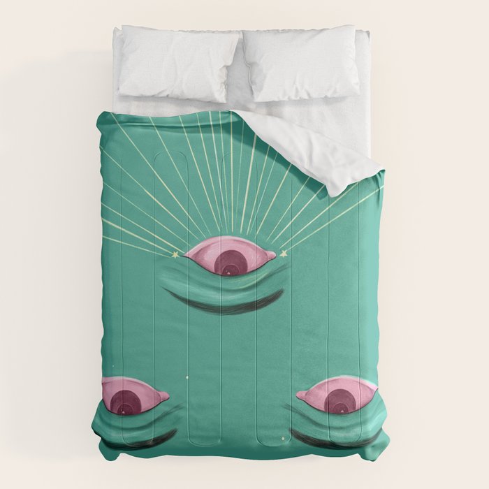 Evil eyes in the stars  Comforter Gallery Image 1