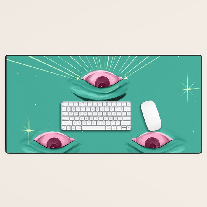 Evil eyes in the stars  Desk Mat Gallery Image 1
