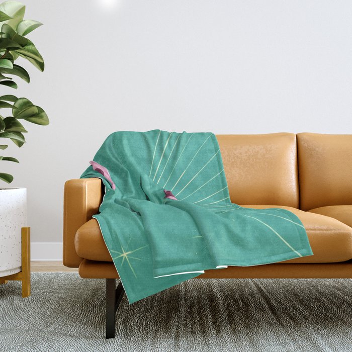 Evil eyes in the stars  Throw Blanket Gallery Image 1