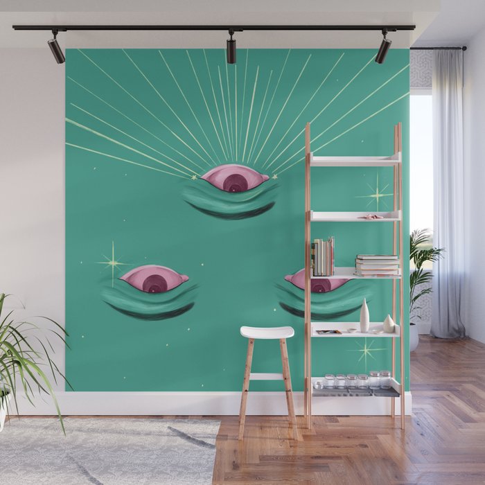 Evil eyes in the stars  Wall Mural Gallery Image 1