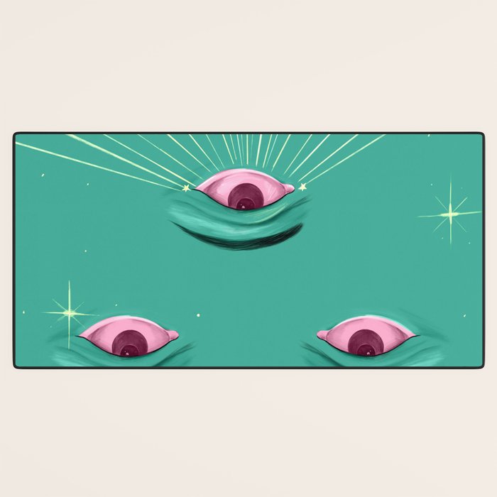 Evil eyes in the stars  Desk Mat Gallery Image 3