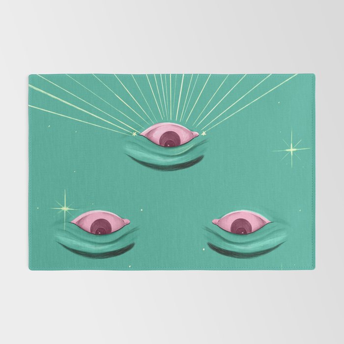 Evil eyes in the stars  Rug Gallery Image 2