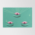 Evil eyes in the stars  Rug Gallery Image 2