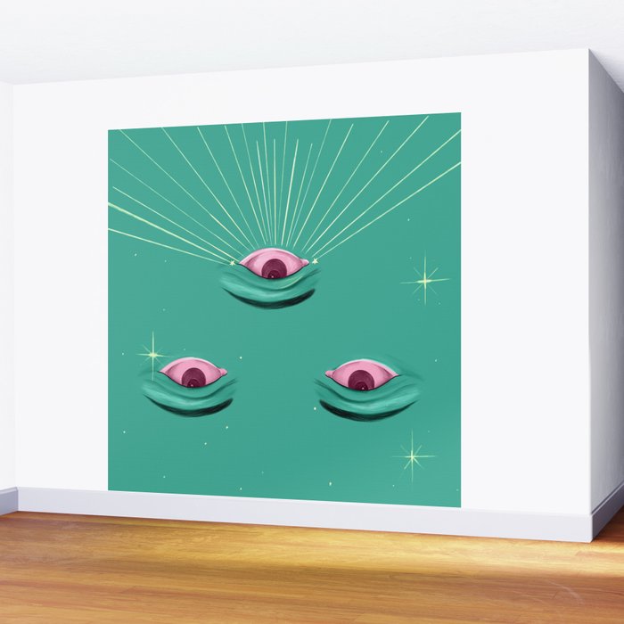 Evil eyes in the stars  Wall Mural Gallery Image 2
