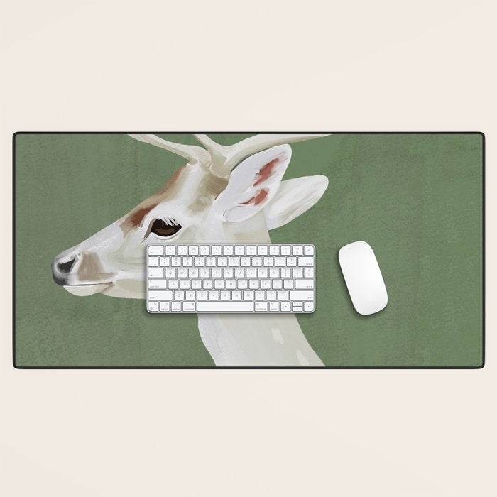 White Stag I Desk Mat Gallery Image 1