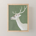 White Stag I Mini Art Print Gallery Image 1