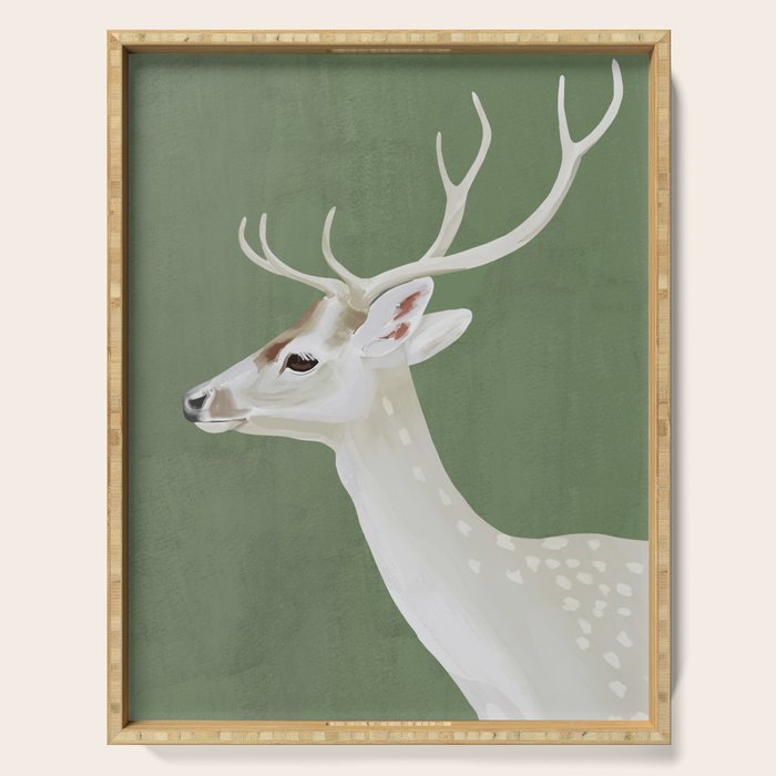 White Stag I Serving Tray Gallery Image 1